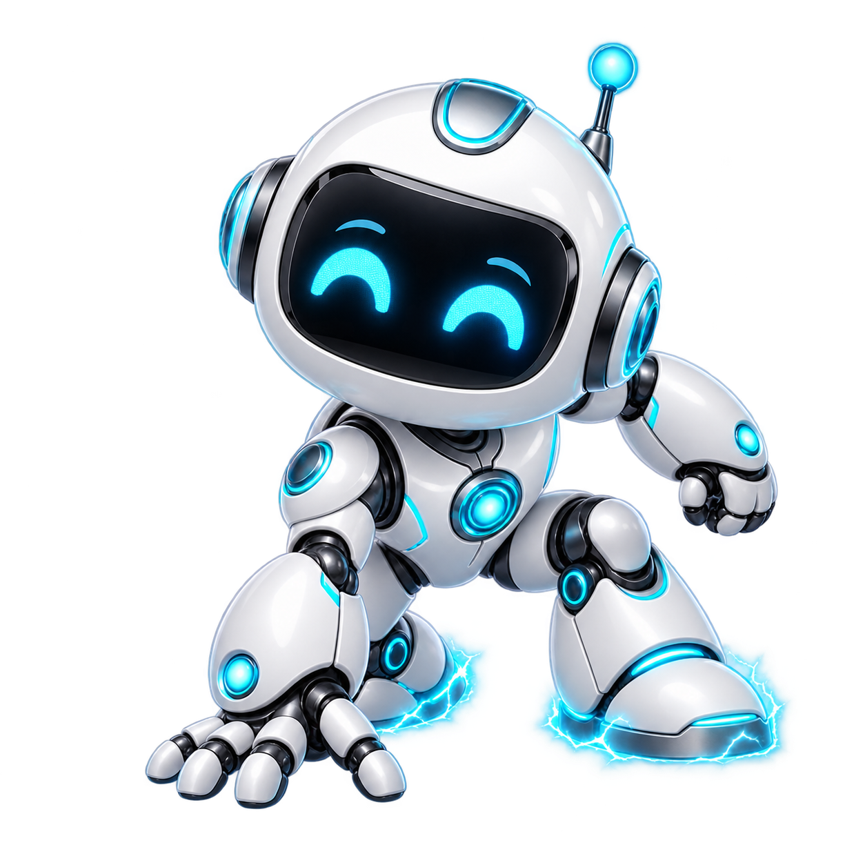 Robot CHECKNGAY.COM đáp đất và nhìn lên